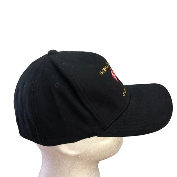 NWT Interlaken Fisheries Hat Cap Black Flexfit Precurved Bill Fishing Boat New - Picture 4 of 8